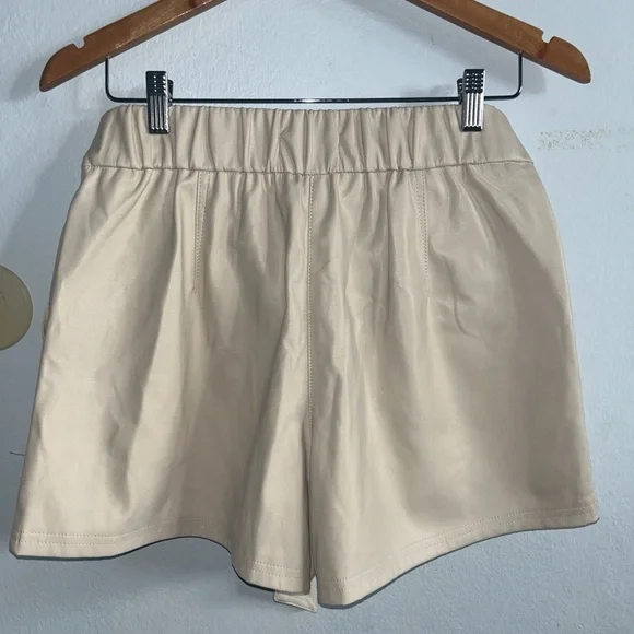 Tan High Waist Casual Shorts - Picture 2 of 4